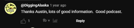 YouTube comment from an operator
